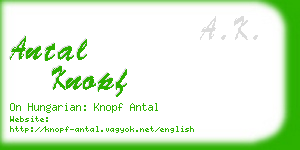 antal knopf business card